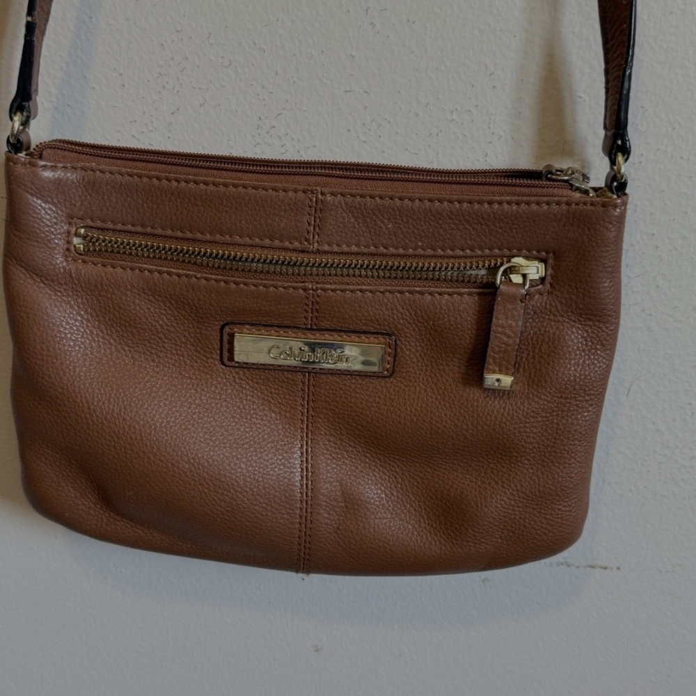 Calvin Klein Brown Crossbody Bag with Adjustable Strap